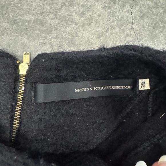 Vintage Y2K Longsleeve Black Bead Embellished McGinn Knightsbridge Mini Dress XS - Picture 4 of 6